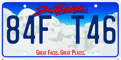 SD license plate 84FT46
