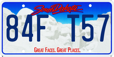 SD license plate 84FT57