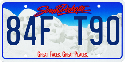 SD license plate 84FT90