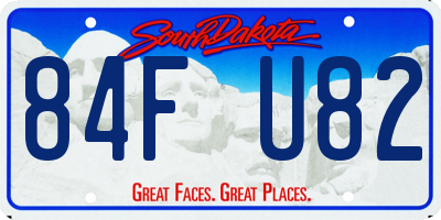 SD license plate 84FU82