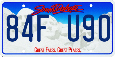 SD license plate 84FU90