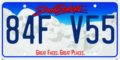 SD license plate 84FV55