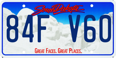SD license plate 84FV60