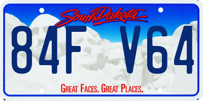 SD license plate 84FV64