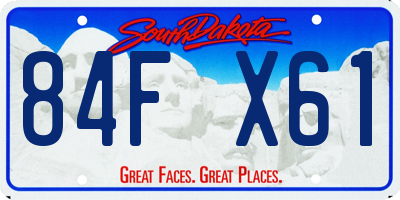 SD license plate 84FX61