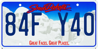 SD license plate 84FY40