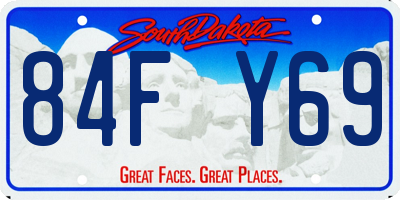SD license plate 84FY69