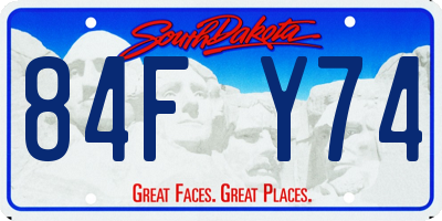 SD license plate 84FY74