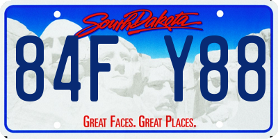SD license plate 84FY88