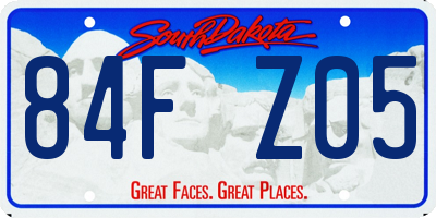 SD license plate 84FZ05
