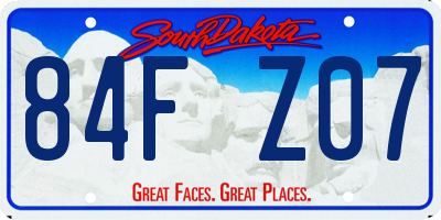 SD license plate 84FZ07