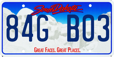 SD license plate 84GB03
