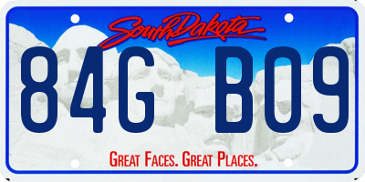 SD license plate 84GB09