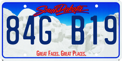 SD license plate 84GB19