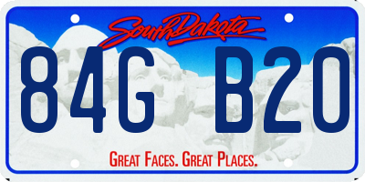 SD license plate 84GB20