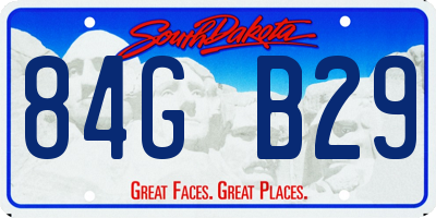 SD license plate 84GB29