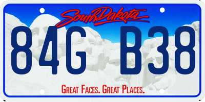 SD license plate 84GB38