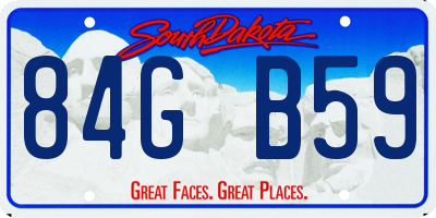 SD license plate 84GB59