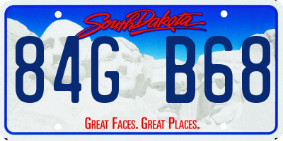 SD license plate 84GB68