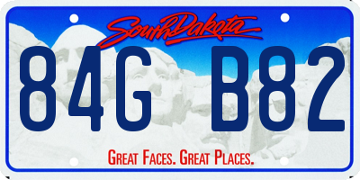 SD license plate 84GB82