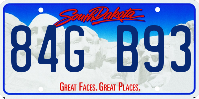 SD license plate 84GB93