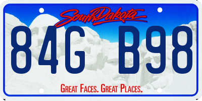 SD license plate 84GB98