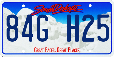 SD license plate 84GH25