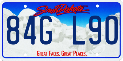SD license plate 84GL90
