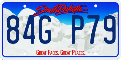 SD license plate 84GP79