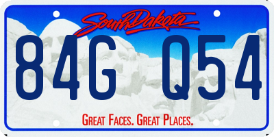 SD license plate 84GQ54