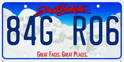 SD license plate 84GR06