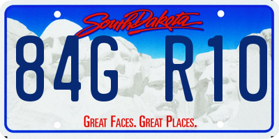 SD license plate 84GR10