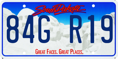 SD license plate 84GR19