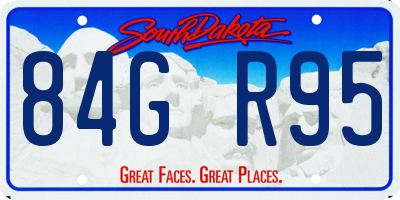 SD license plate 84GR95