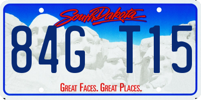 SD license plate 84GT15