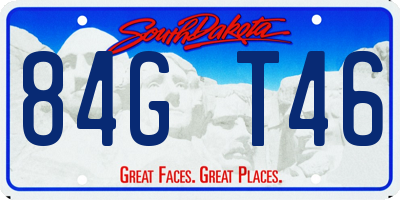 SD license plate 84GT46