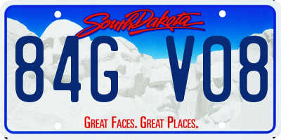 SD license plate 84GV08