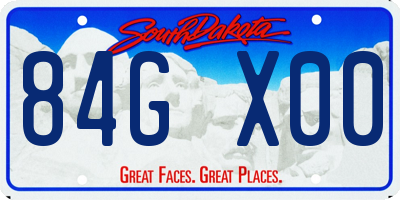 SD license plate 84GX00