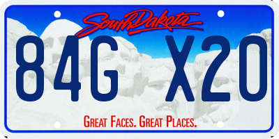 SD license plate 84GX20