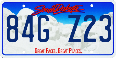 SD license plate 84GZ23