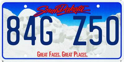 SD license plate 84GZ50