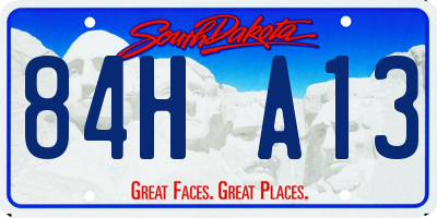 SD license plate 84HA13