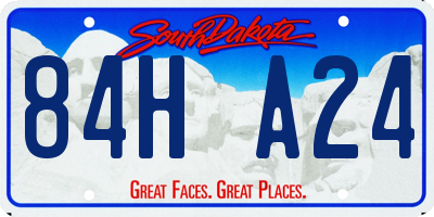 SD license plate 84HA24