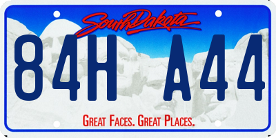 SD license plate 84HA44
