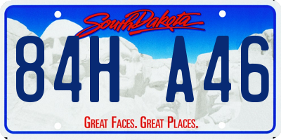 SD license plate 84HA46
