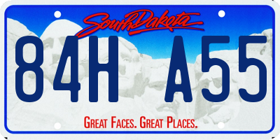 SD license plate 84HA55