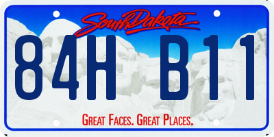 SD license plate 84HB11