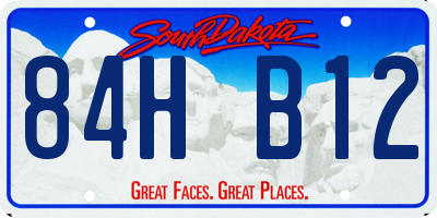 SD license plate 84HB12