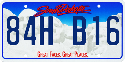 SD license plate 84HB16