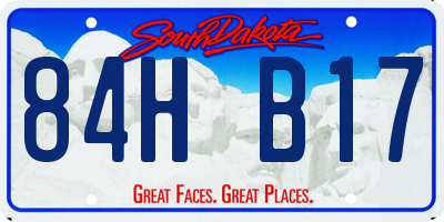 SD license plate 84HB17